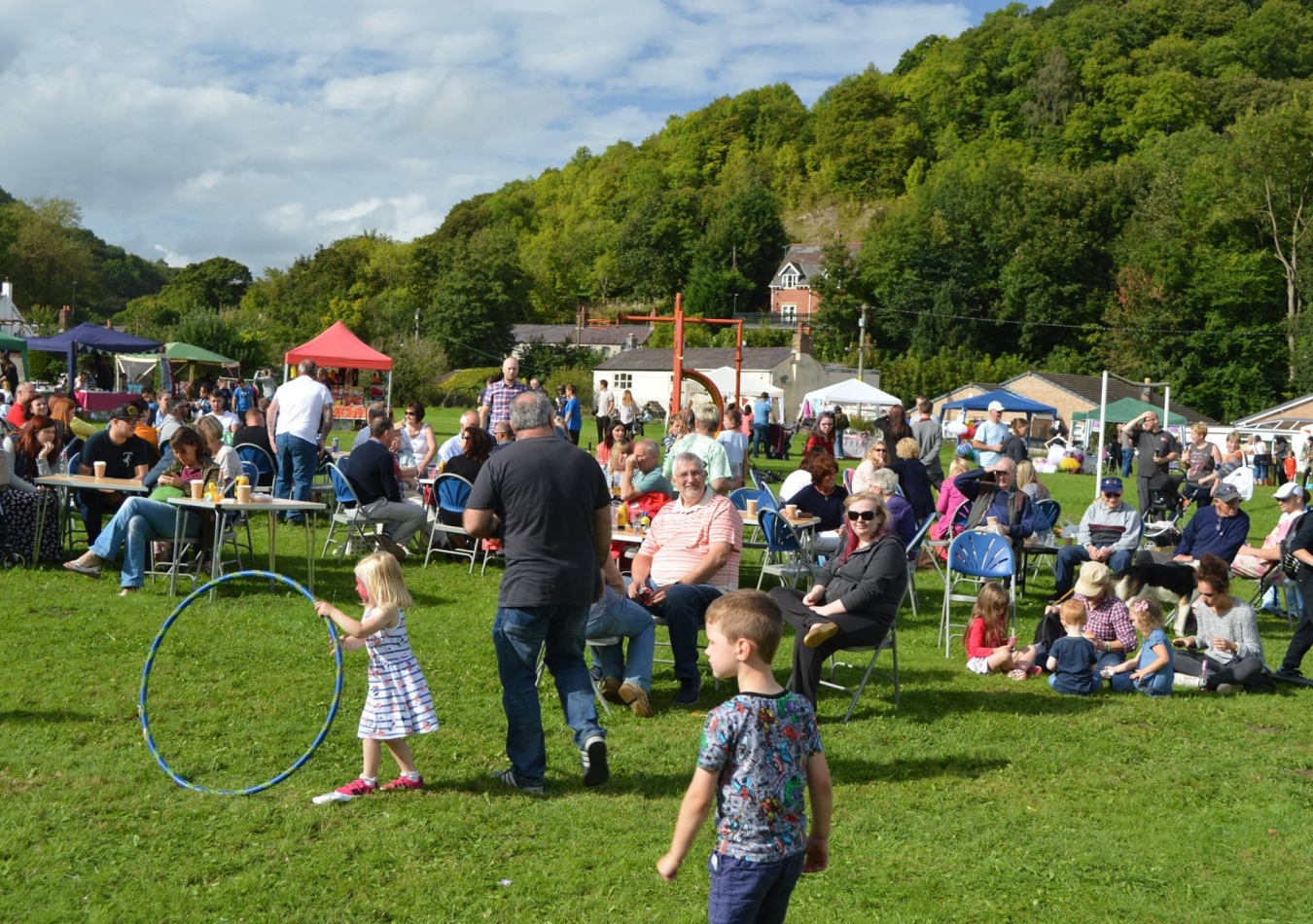 Duck Race people in park