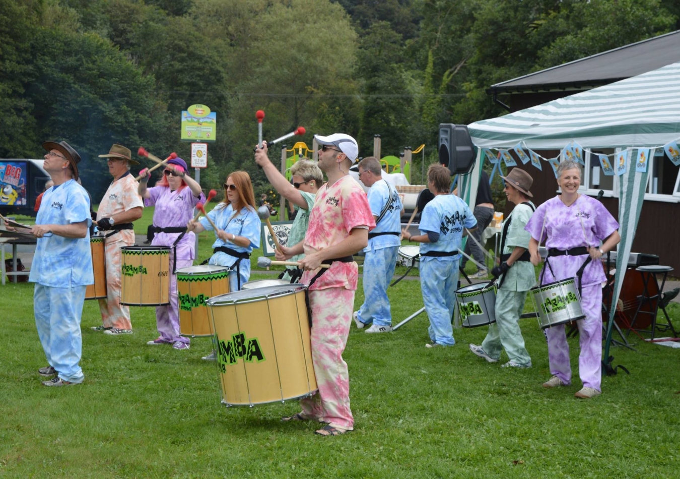 Ffrith Duck Race – band drummers